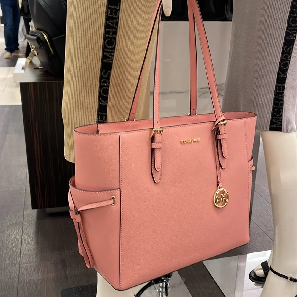 MICHAEL KORS 
Gilly Large Saffiano Leather Tote Shoulder Bag 
Primrose 
NWT - Picture 10 of 16